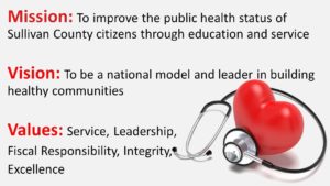 Health Department Mission vision and values